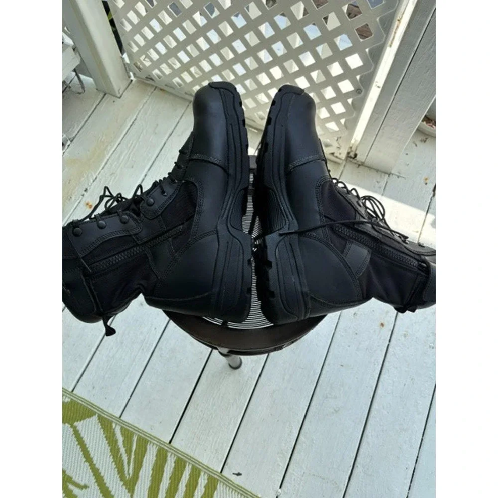Propper Tactical Duty Boots Black Leather Side Zip Combat Military Men's Size 14